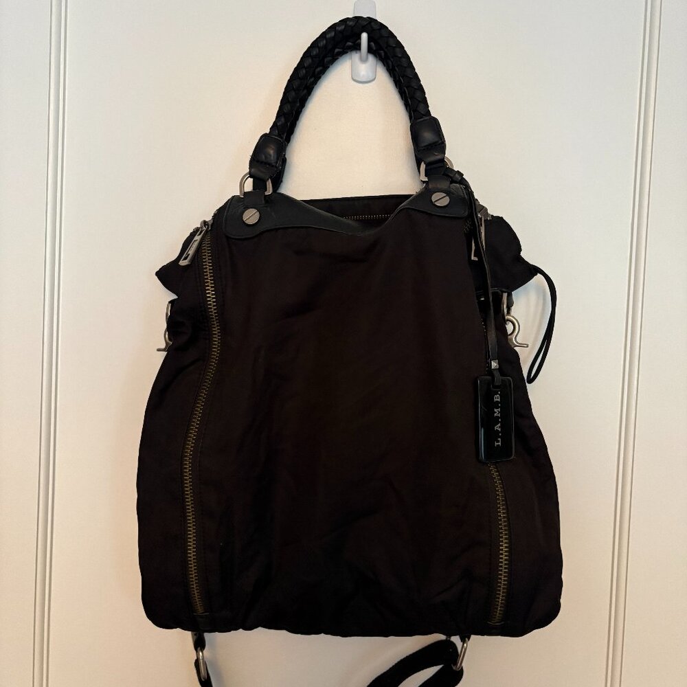 L.A.M.B. Nylon Black Crossbody Bag